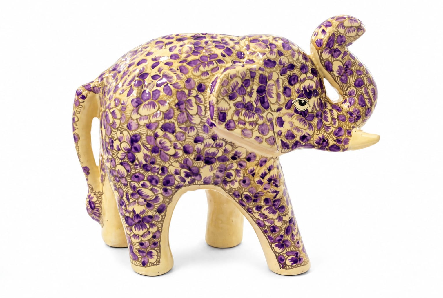 Paper mache elephant sculpture, Handmade Elephant , Wooden Elephant set, hand painted paper mache sculpture , 8 inch